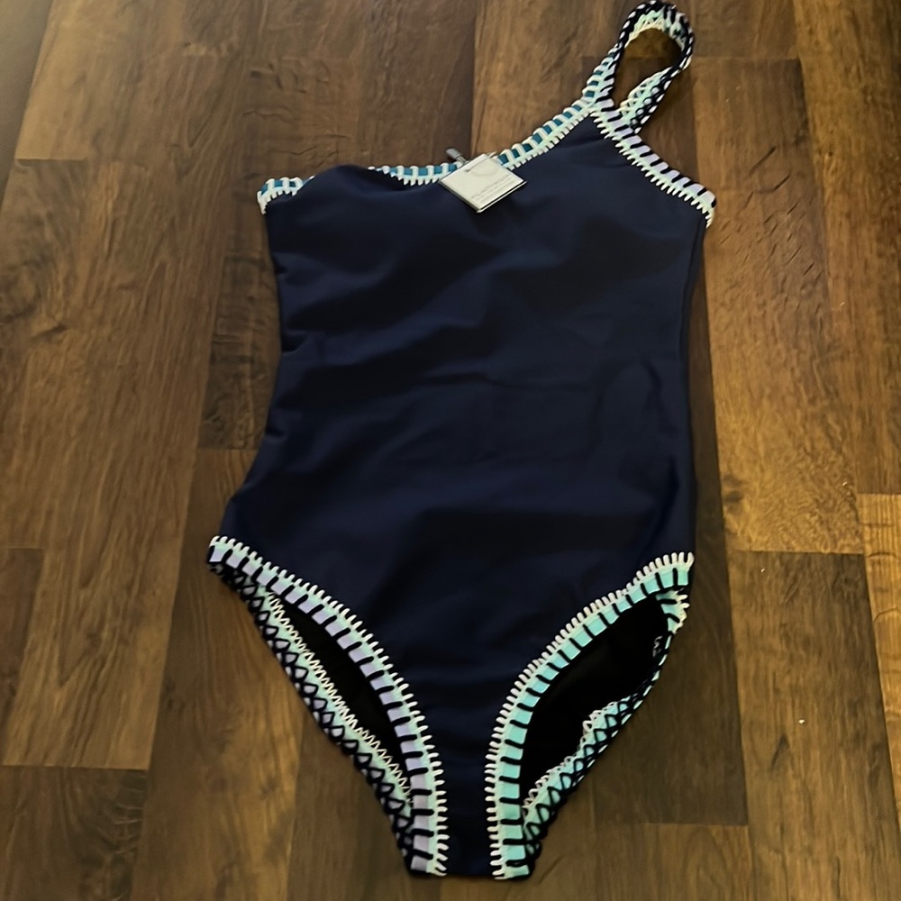 Platinum swimwear 1 piece bathing suit brand new with tags size large